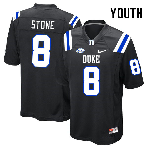 Youth #8 DaShawn Stone Duke Blue Devils College Football Jerseys Stitched-Black